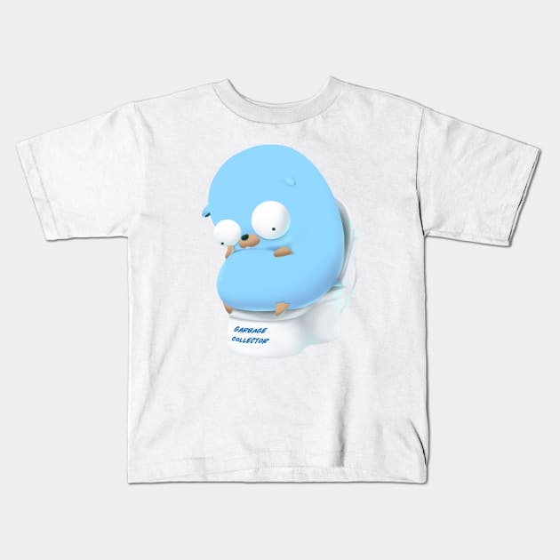 Golang Gopher Go Thinking Kids T-Shirt by clgtart